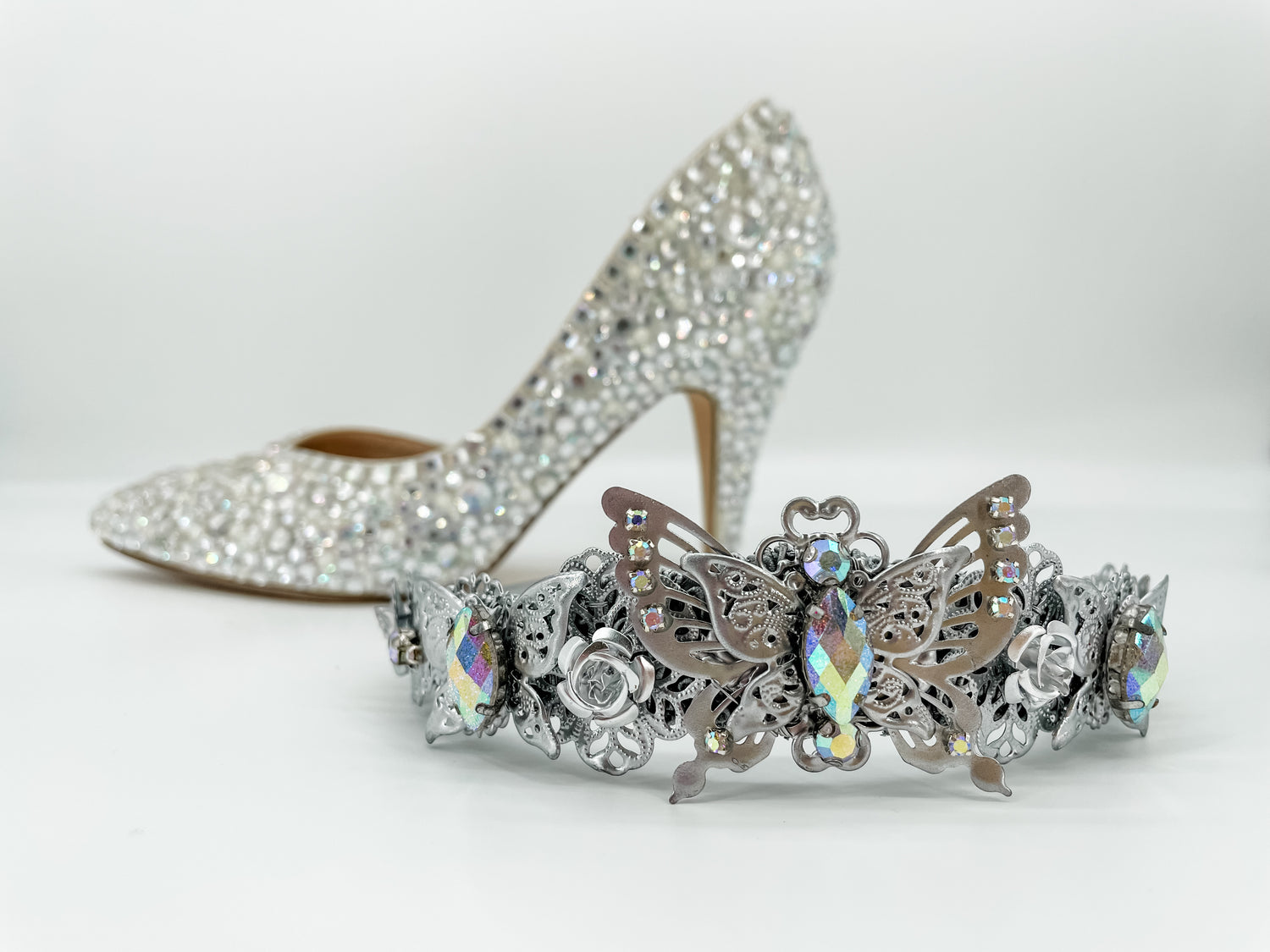 Petit Silver Butterfly Tiara