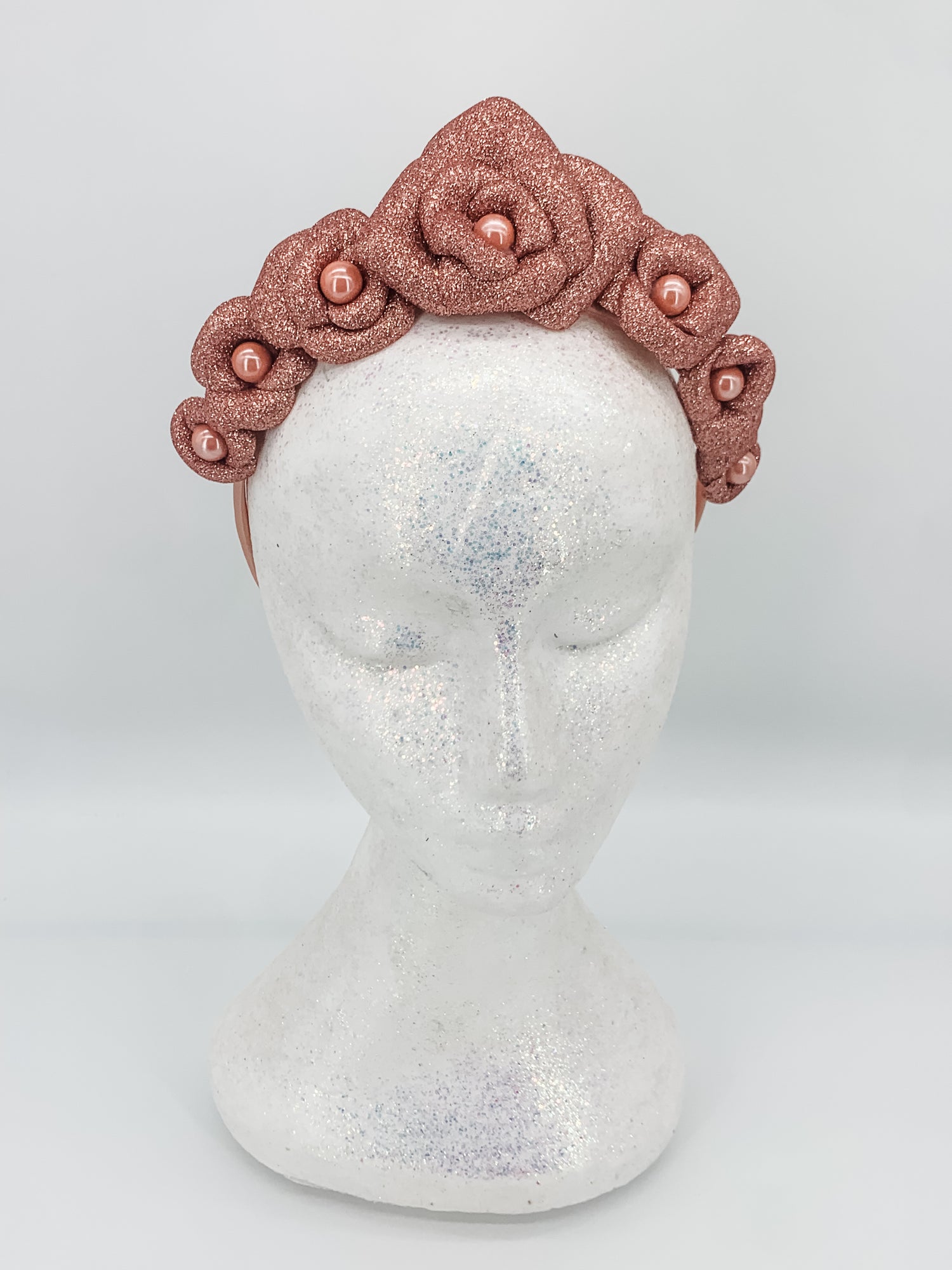 Foam Flower Fascinator-  Bronze Goddess Tiara