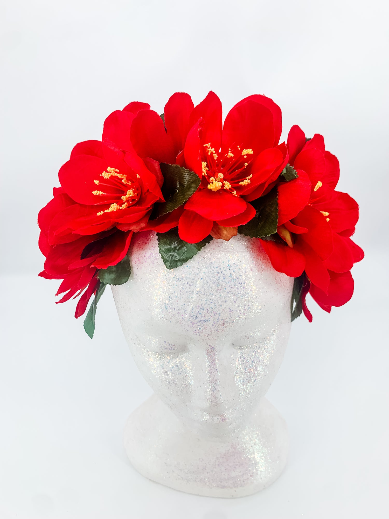 Ruby Red Flower Crown