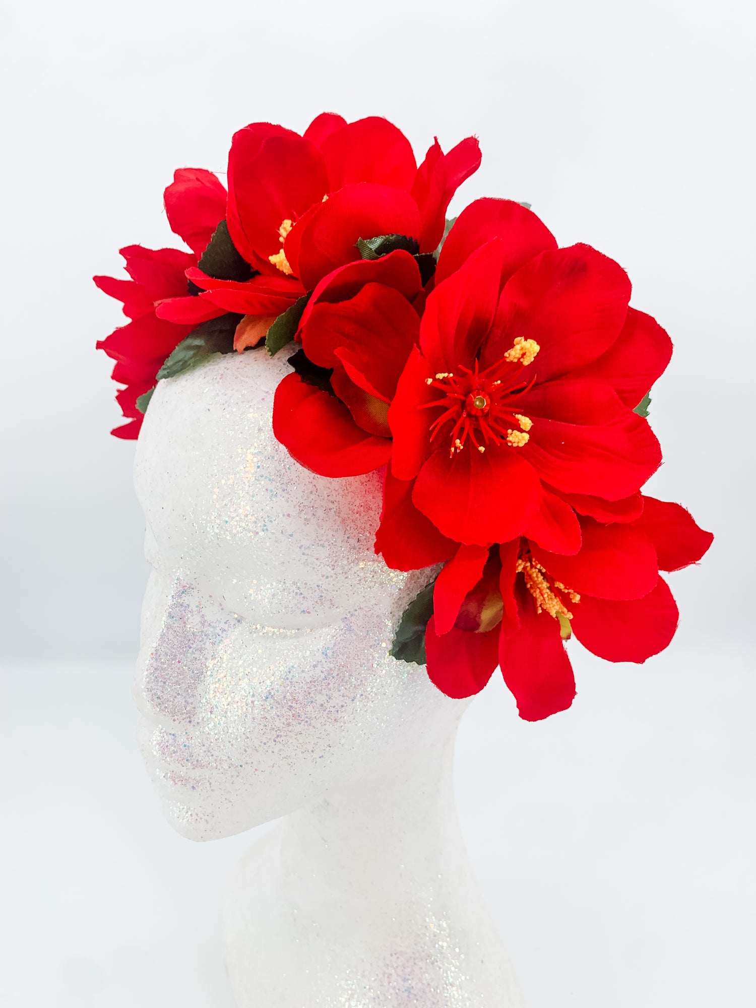 Ruby Red Flower Crown