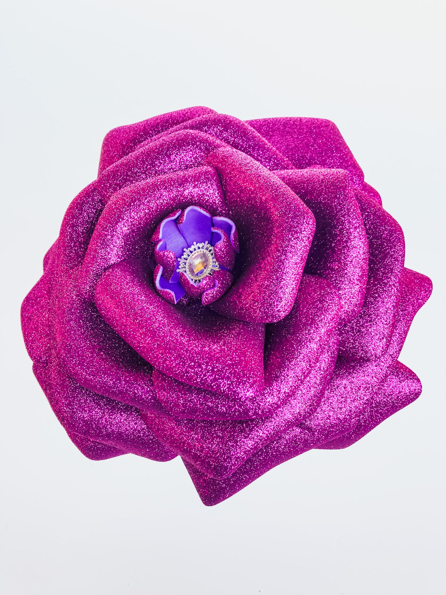 Giant Foam Flower Fascinator- Fuchsia